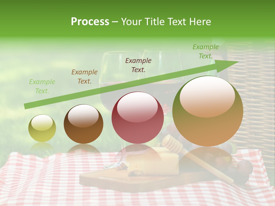 Two Glasses Of Wine On A Picnic Table PowerPoint Template