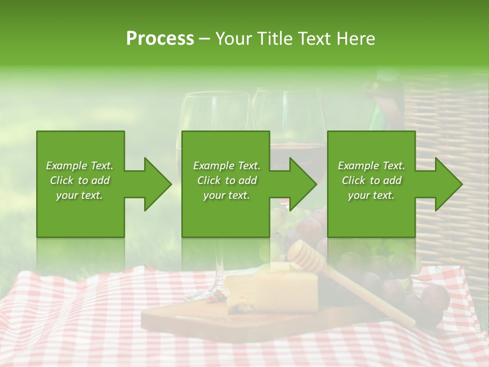 Two Glasses Of Wine On A Picnic Table PowerPoint Template