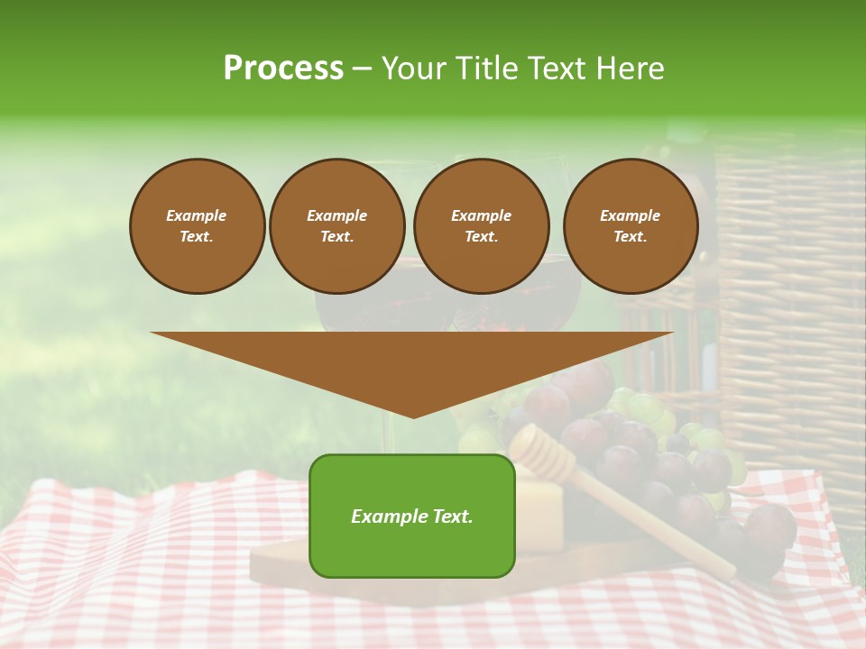 Two Glasses Of Wine On A Picnic Table PowerPoint Template