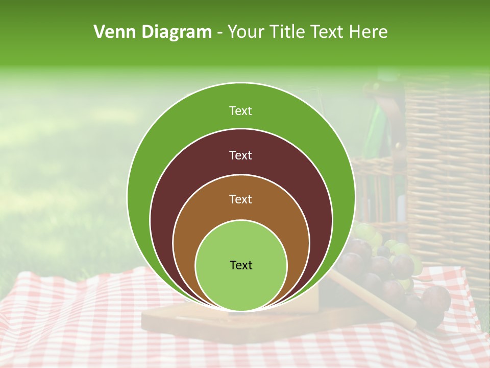 Two Glasses Of Wine On A Picnic Table PowerPoint Template