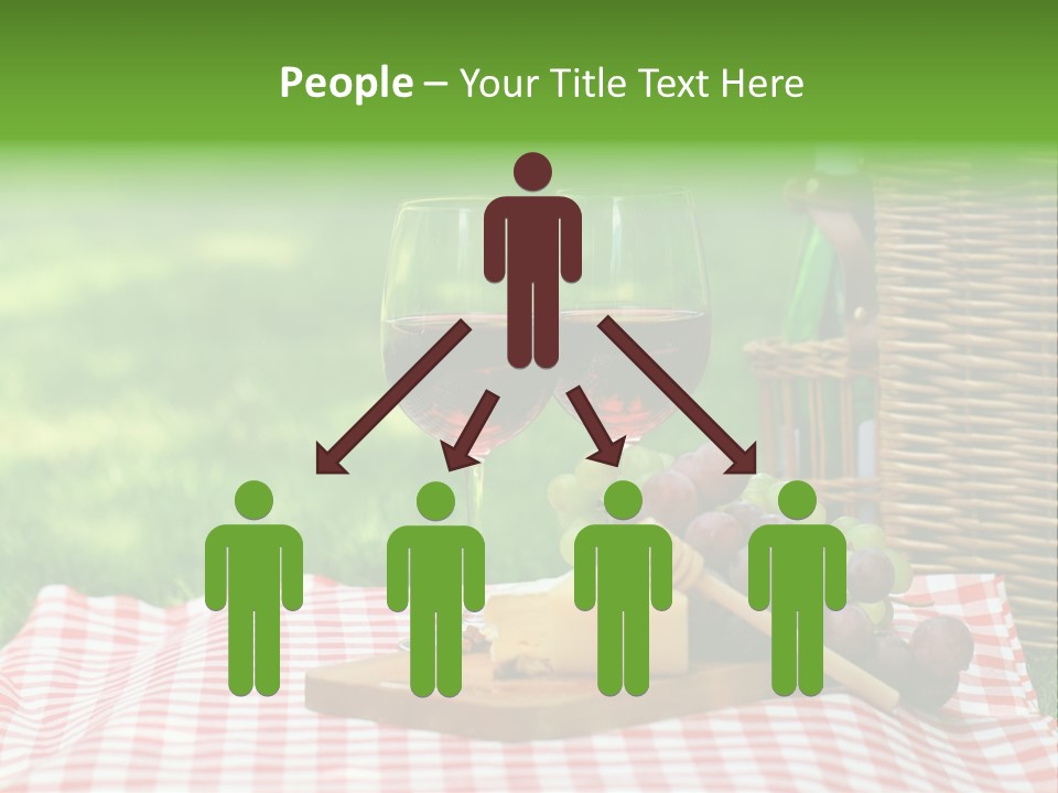 Two Glasses Of Wine On A Picnic Table PowerPoint Template