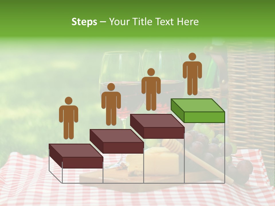 Two Glasses Of Wine On A Picnic Table PowerPoint Template