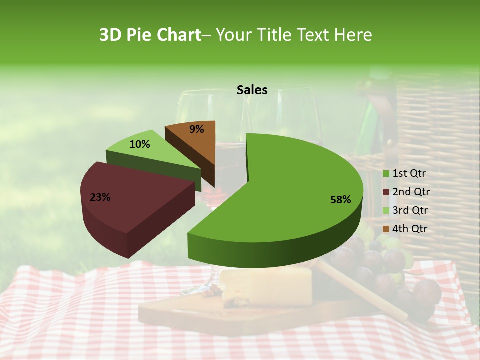Two Glasses Of Wine On A Picnic Table PowerPoint Template