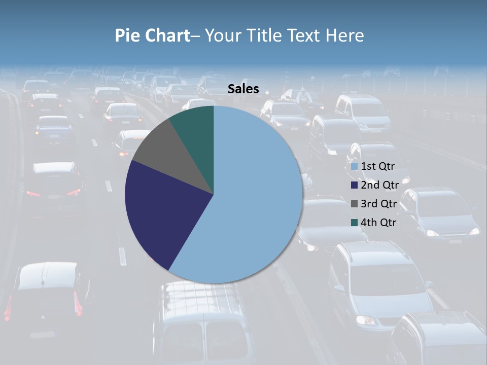 A Highway Filled With Lots Of Traffic Next To A Tall Building PowerPoint Template