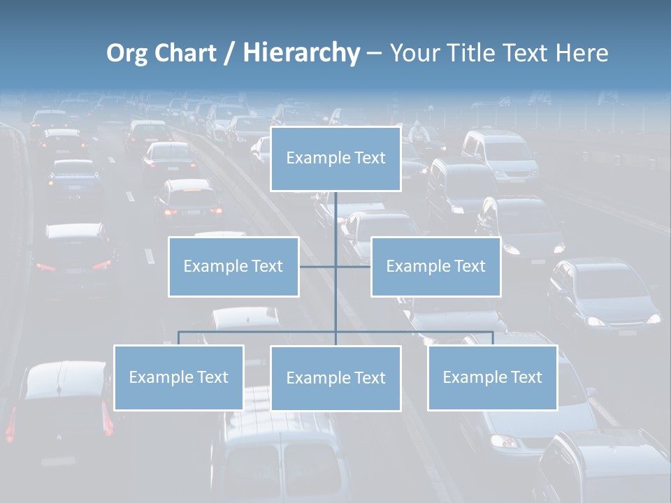 A Highway Filled With Lots Of Traffic Next To A Tall Building PowerPoint Template