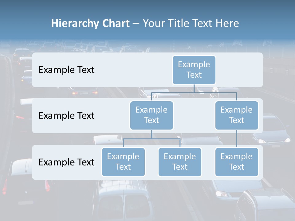 A Highway Filled With Lots Of Traffic Next To A Tall Building PowerPoint Template