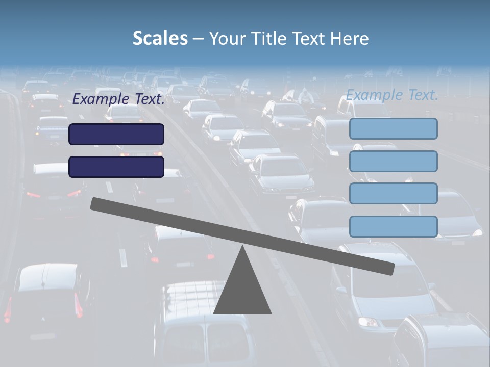A Highway Filled With Lots Of Traffic Next To A Tall Building PowerPoint Template