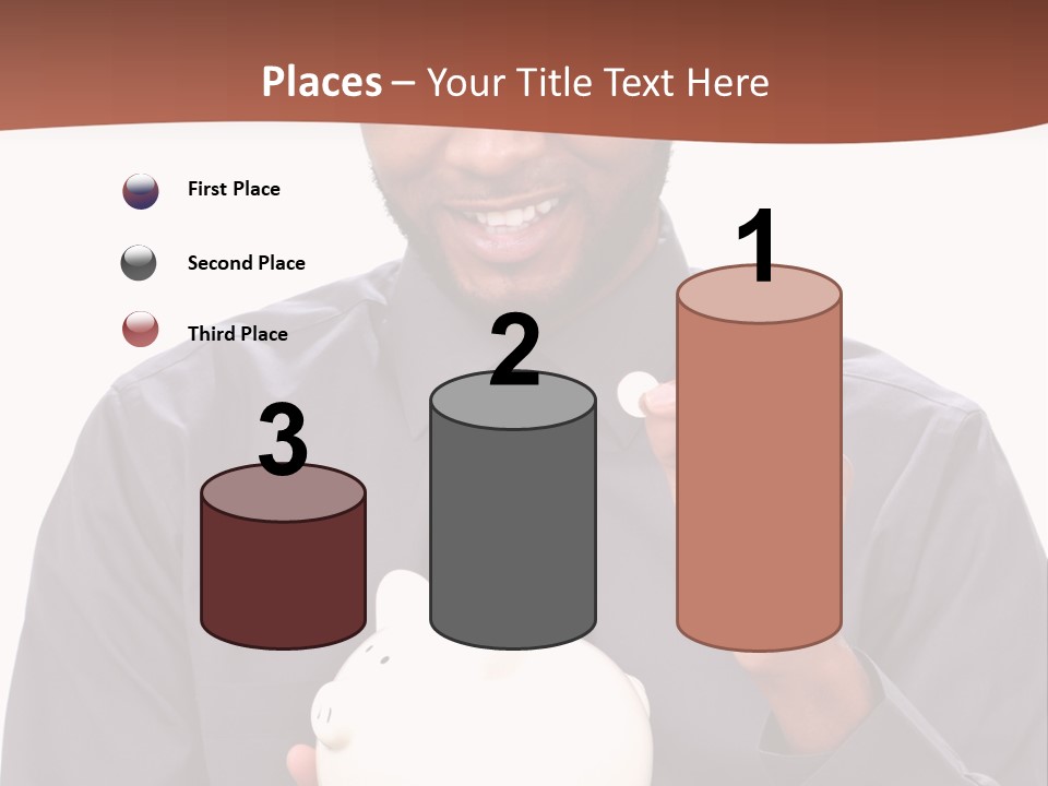 A Man Holding A Piggy Bank In His Hands PowerPoint Template