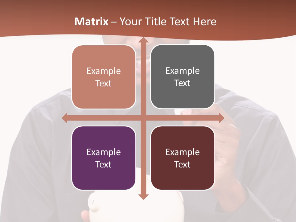 A Man Holding A Piggy Bank In His Hands PowerPoint Template