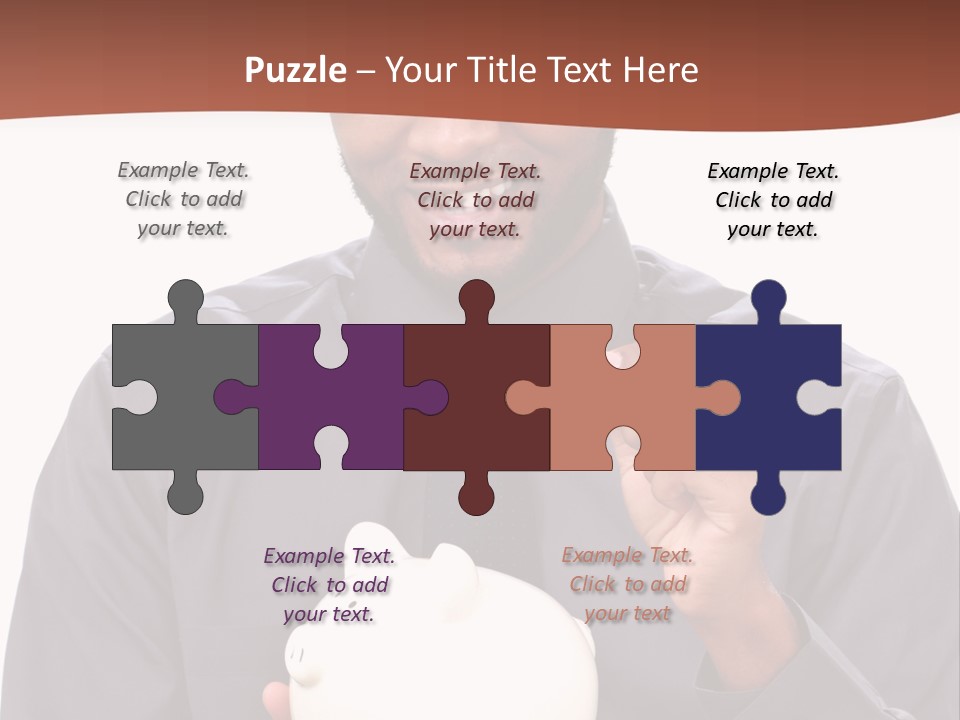 A Man Holding A Piggy Bank In His Hands PowerPoint Template