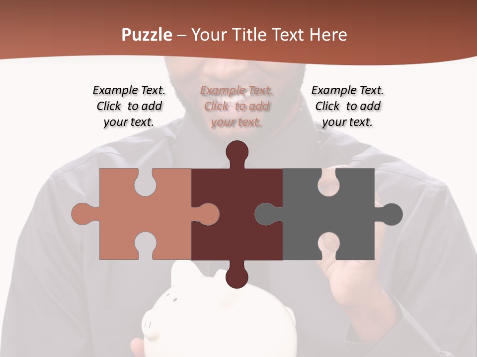 A Man Holding A Piggy Bank In His Hands PowerPoint Template