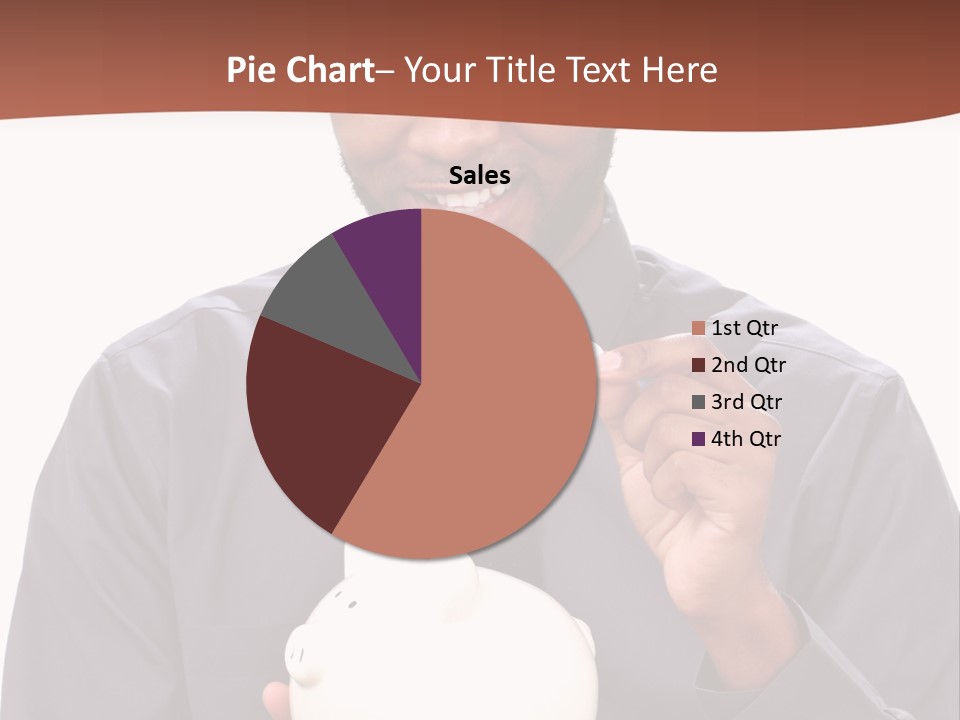 A Man Holding A Piggy Bank In His Hands PowerPoint Template