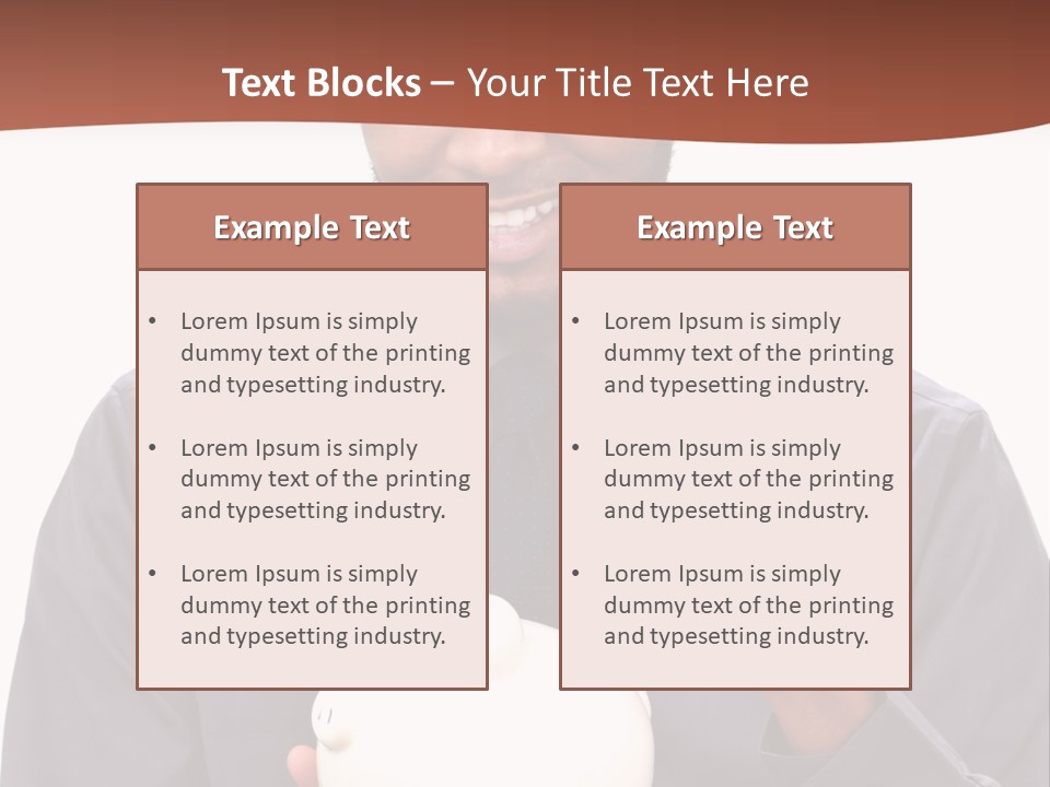 A Man Holding A Piggy Bank In His Hands PowerPoint Template