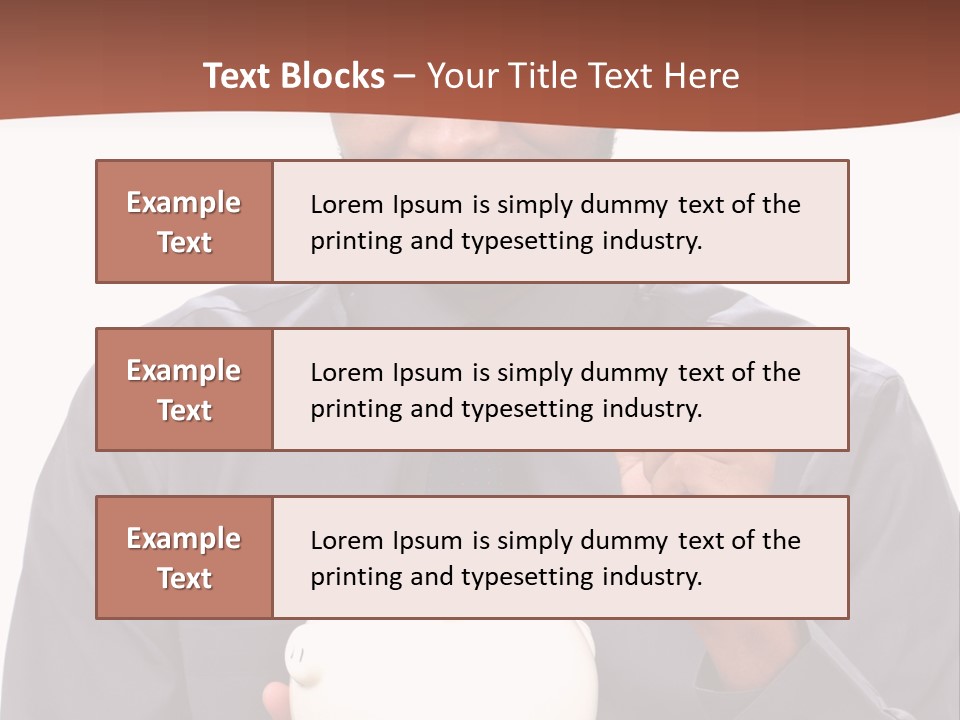 A Man Holding A Piggy Bank In His Hands PowerPoint Template