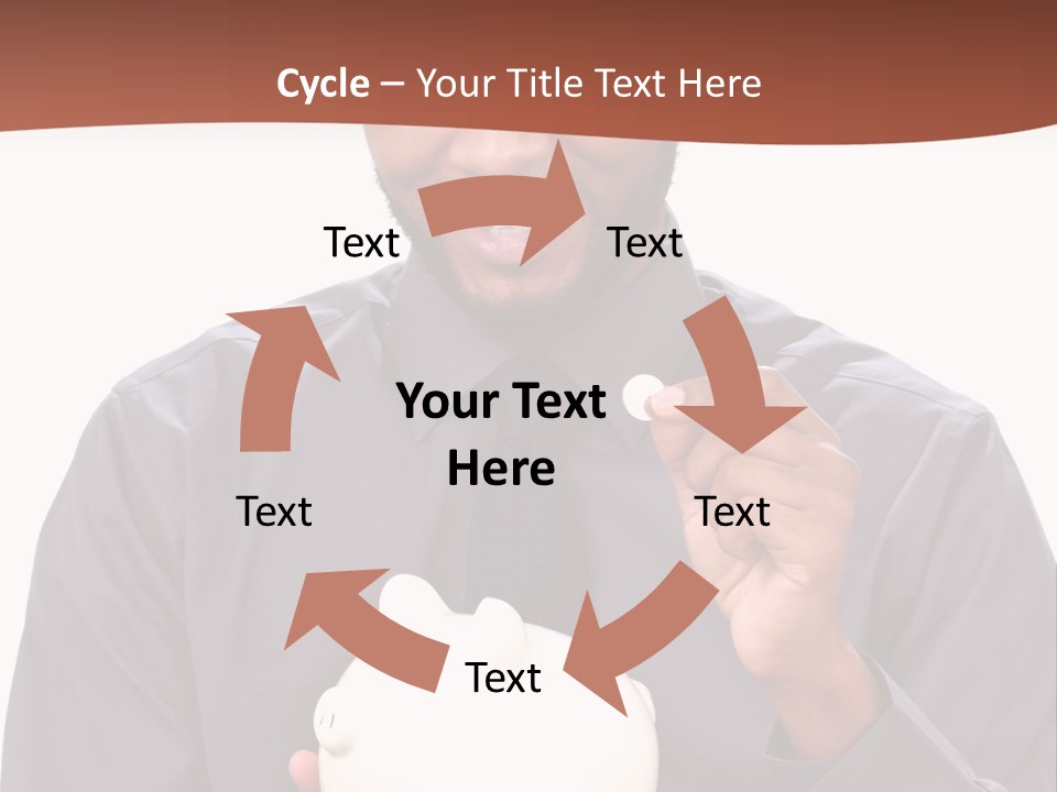 A Man Holding A Piggy Bank In His Hands PowerPoint Template