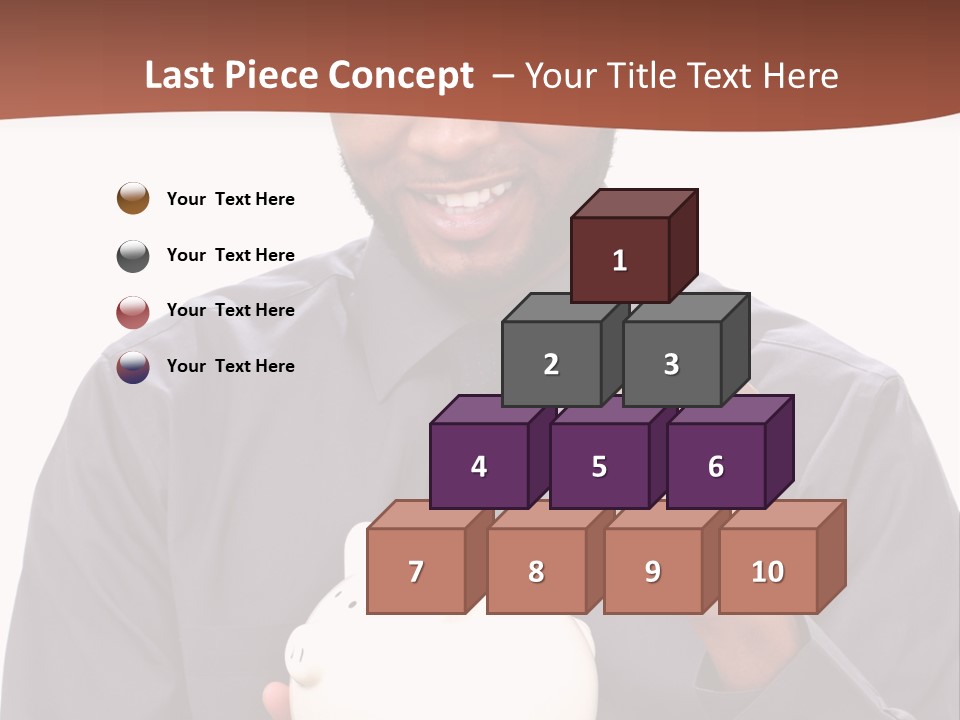 A Man Holding A Piggy Bank In His Hands PowerPoint Template