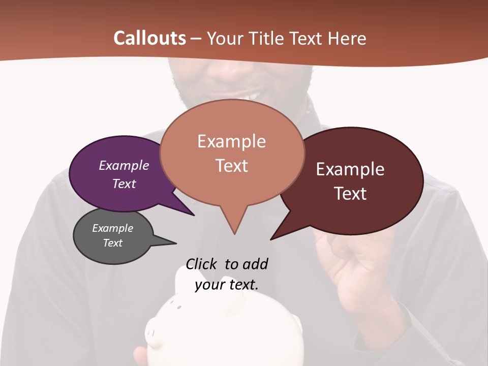 A Man Holding A Piggy Bank In His Hands PowerPoint Template