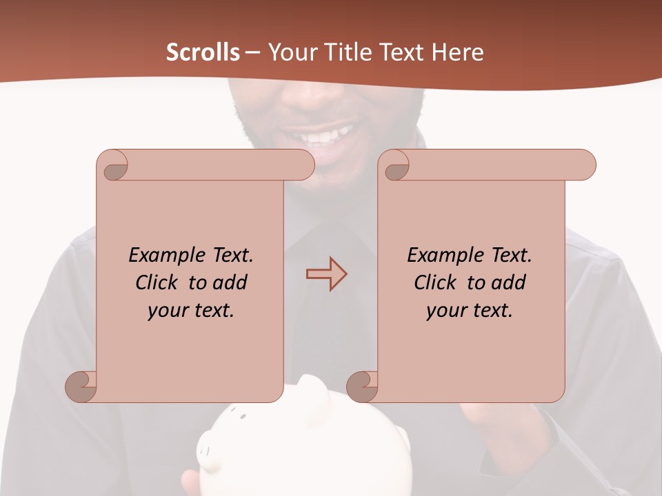 A Man Holding A Piggy Bank In His Hands PowerPoint Template