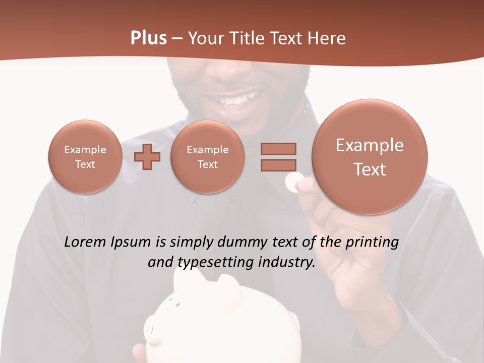 A Man Holding A Piggy Bank In His Hands PowerPoint Template
