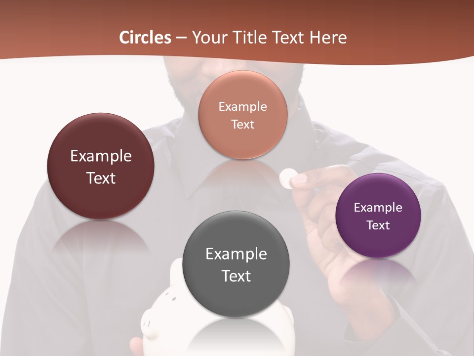 A Man Holding A Piggy Bank In His Hands PowerPoint Template