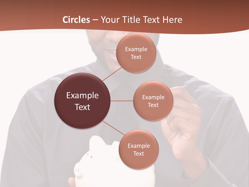 A Man Holding A Piggy Bank In His Hands PowerPoint Template