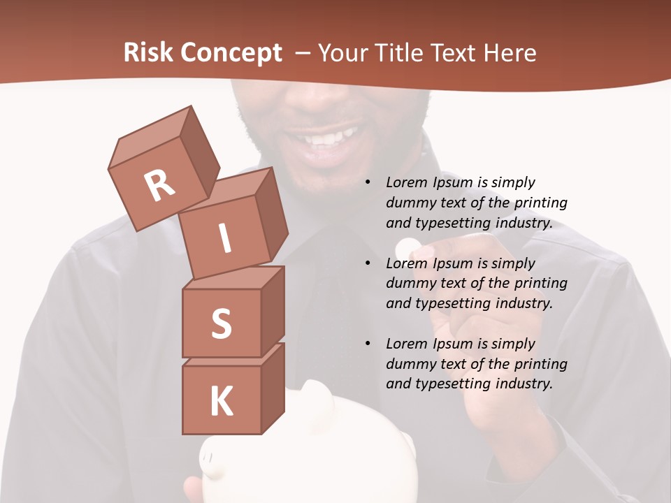 A Man Holding A Piggy Bank In His Hands PowerPoint Template