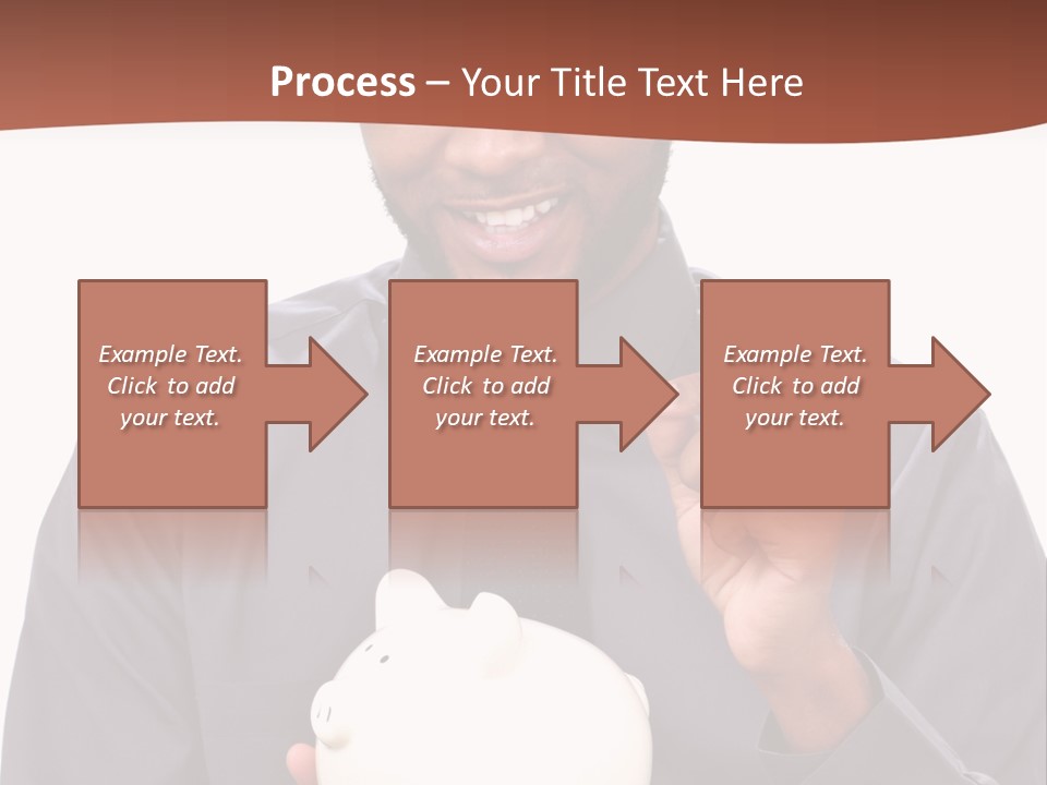 A Man Holding A Piggy Bank In His Hands PowerPoint Template