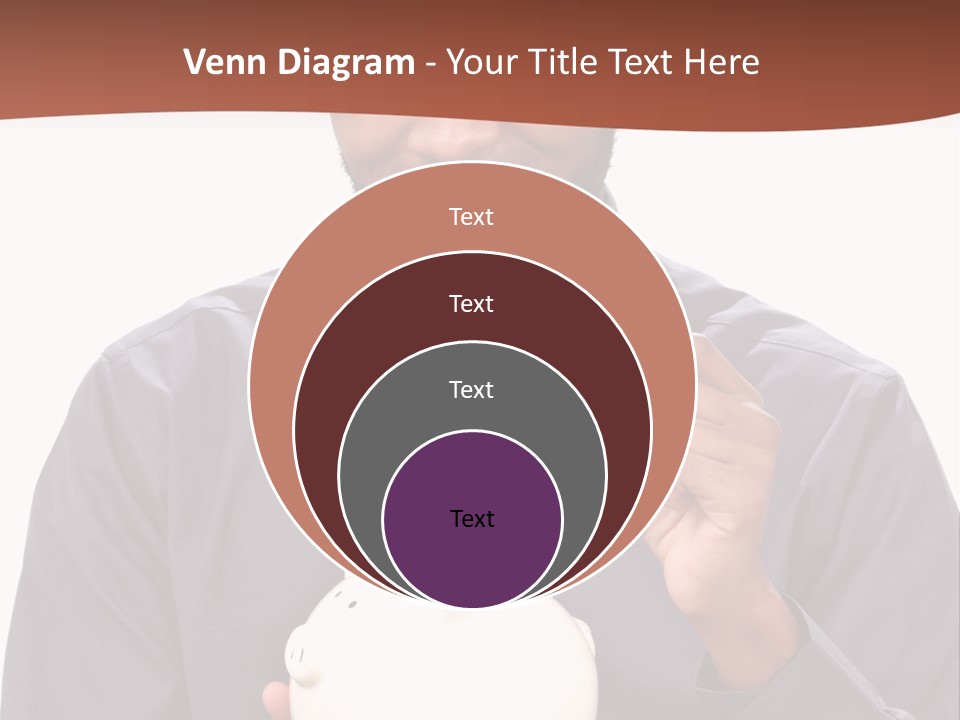 A Man Holding A Piggy Bank In His Hands PowerPoint Template