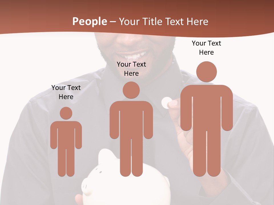 A Man Holding A Piggy Bank In His Hands PowerPoint Template