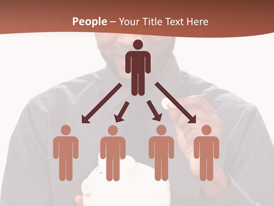 A Man Holding A Piggy Bank In His Hands PowerPoint Template