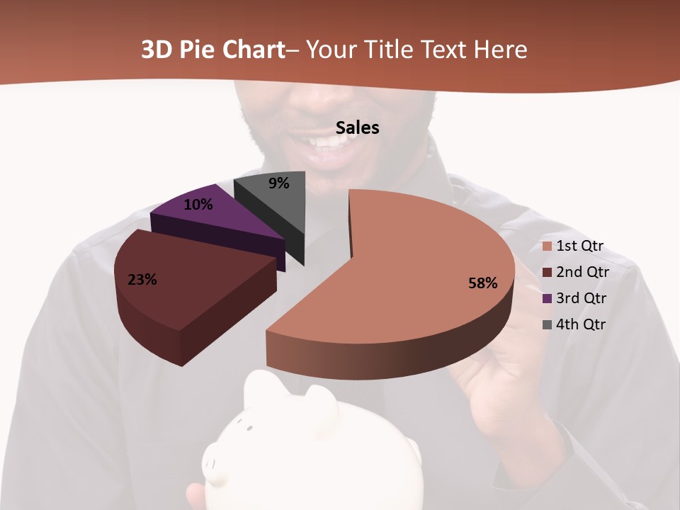 A Man Holding A Piggy Bank In His Hands PowerPoint Template