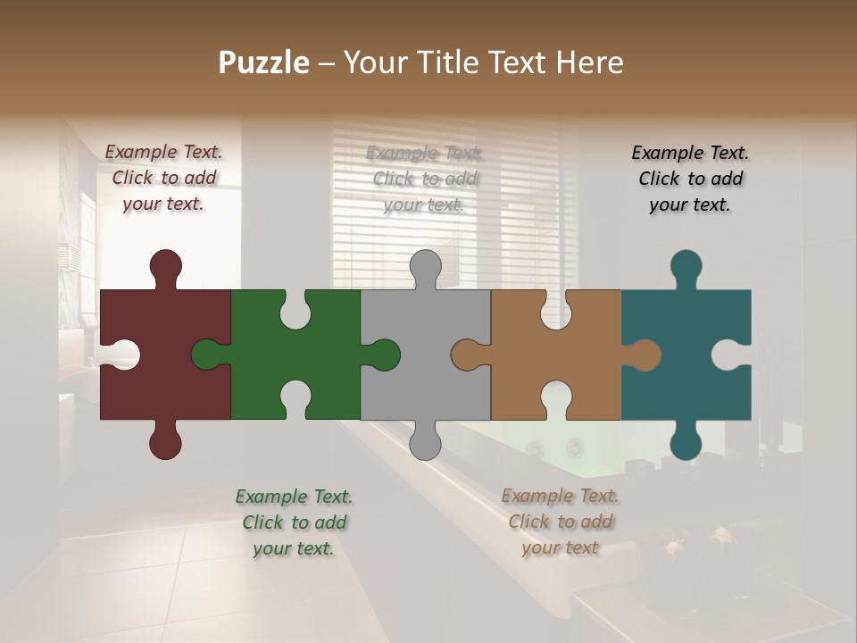 A Bathroom With A Jacuzzi Tub Next To A Window PowerPoint Template