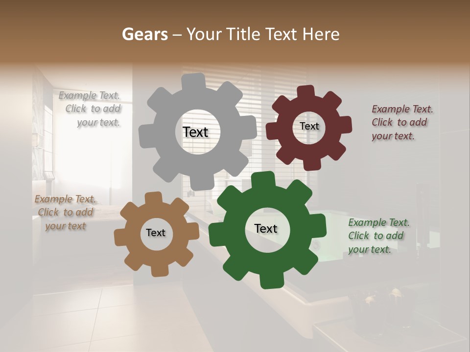 A Bathroom With A Jacuzzi Tub Next To A Window PowerPoint Template