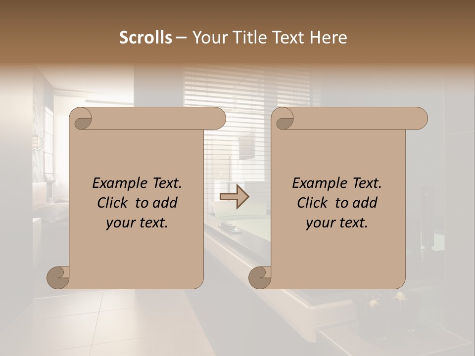 A Bathroom With A Jacuzzi Tub Next To A Window PowerPoint Template