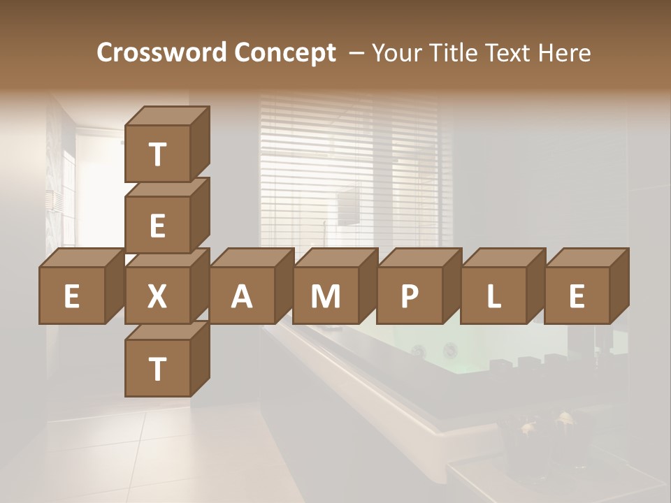 A Bathroom With A Jacuzzi Tub Next To A Window PowerPoint Template