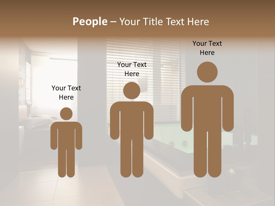 A Bathroom With A Jacuzzi Tub Next To A Window PowerPoint Template
