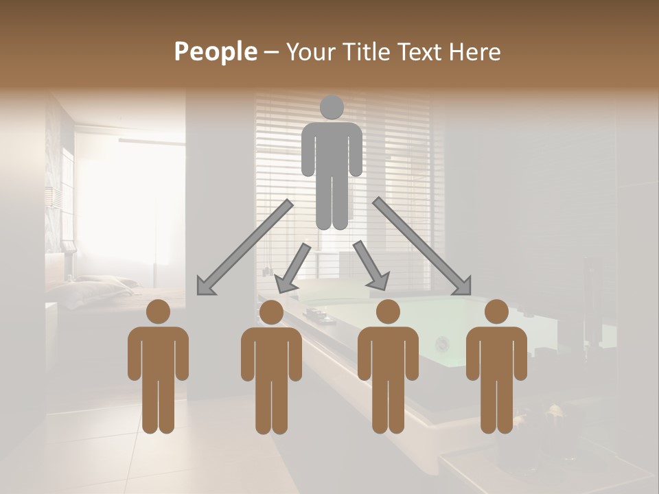 A Bathroom With A Jacuzzi Tub Next To A Window PowerPoint Template