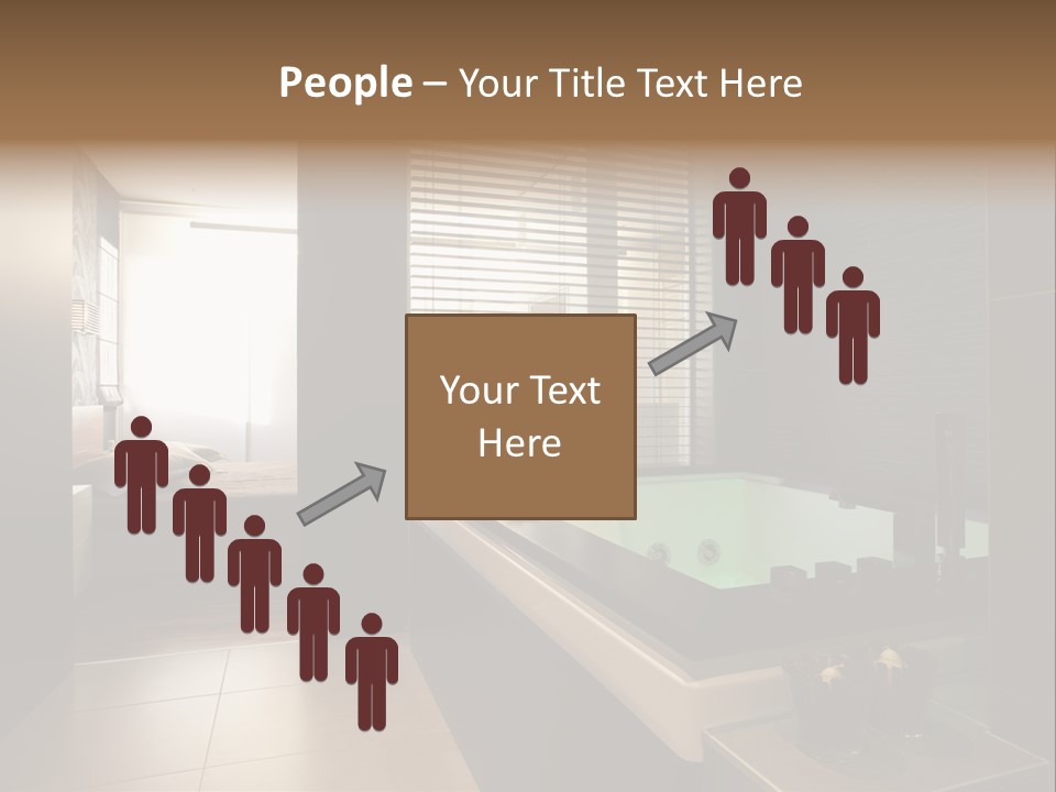 A Bathroom With A Jacuzzi Tub Next To A Window PowerPoint Template