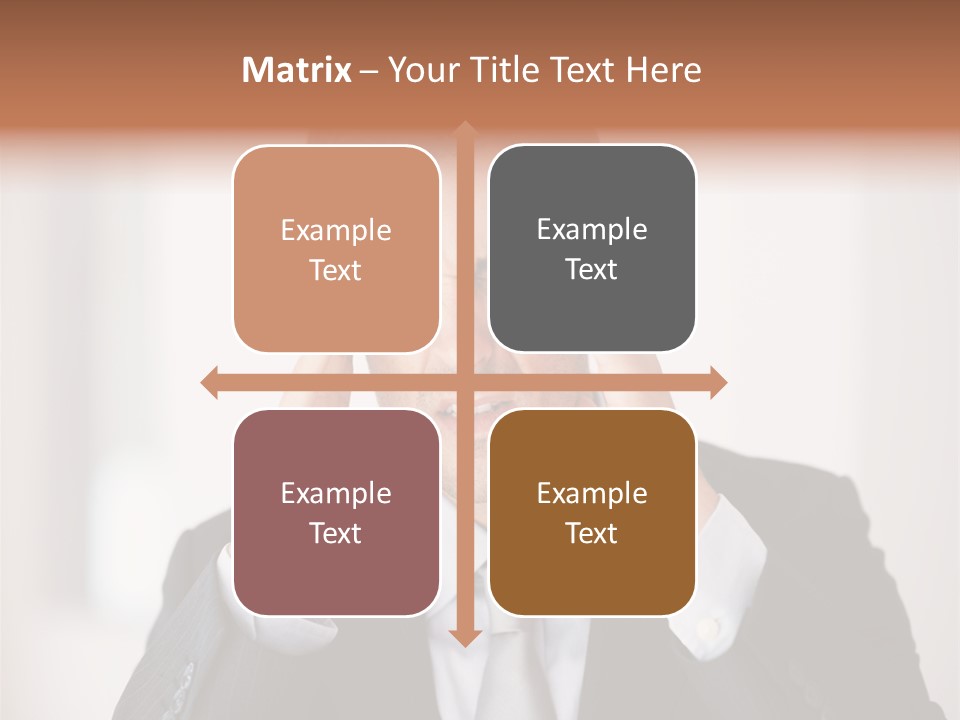 A Man In A Suit Holding His Hands To His Ears PowerPoint Template