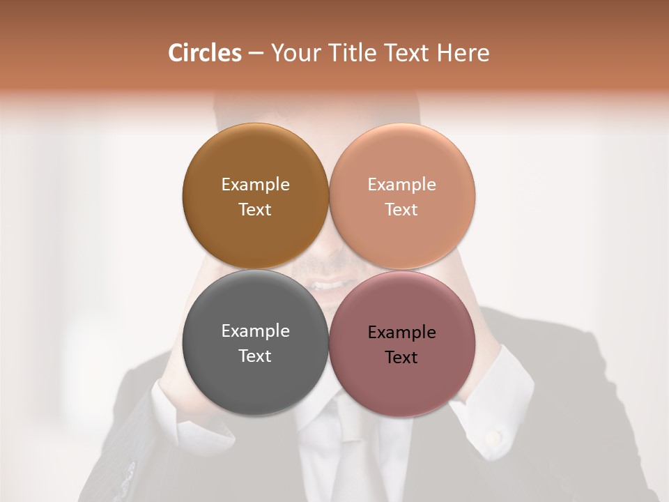 A Man In A Suit Holding His Hands To His Ears PowerPoint Template