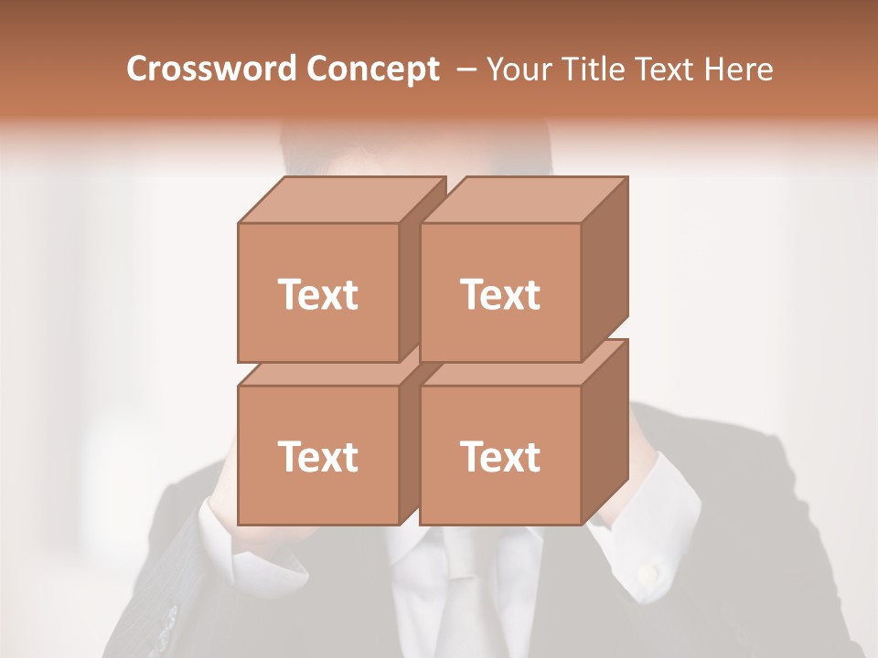 A Man In A Suit Holding His Hands To His Ears PowerPoint Template