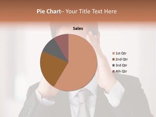 A Man In A Suit Holding His Hands To His Ears PowerPoint Template