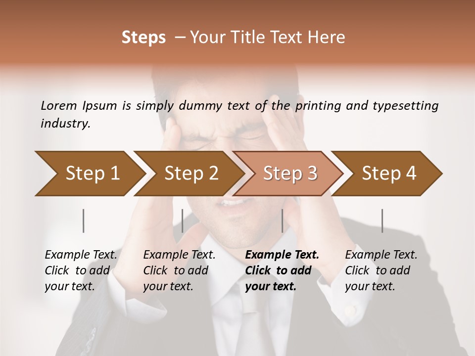 A Man In A Suit Holding His Hands To His Ears PowerPoint Template