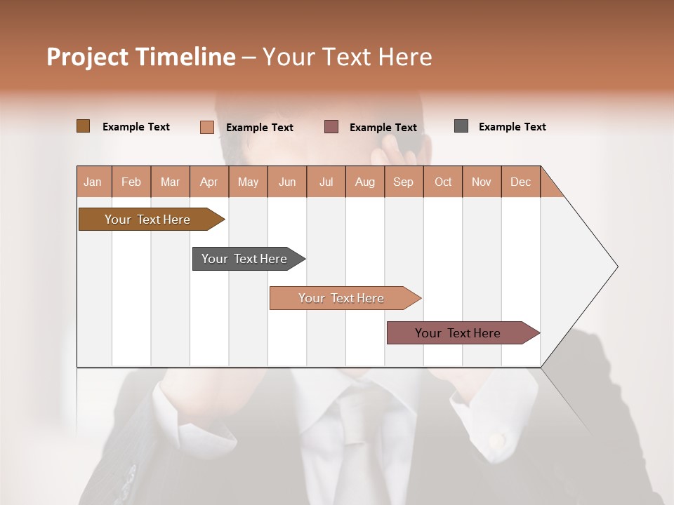 A Man In A Suit Holding His Hands To His Ears PowerPoint Template
