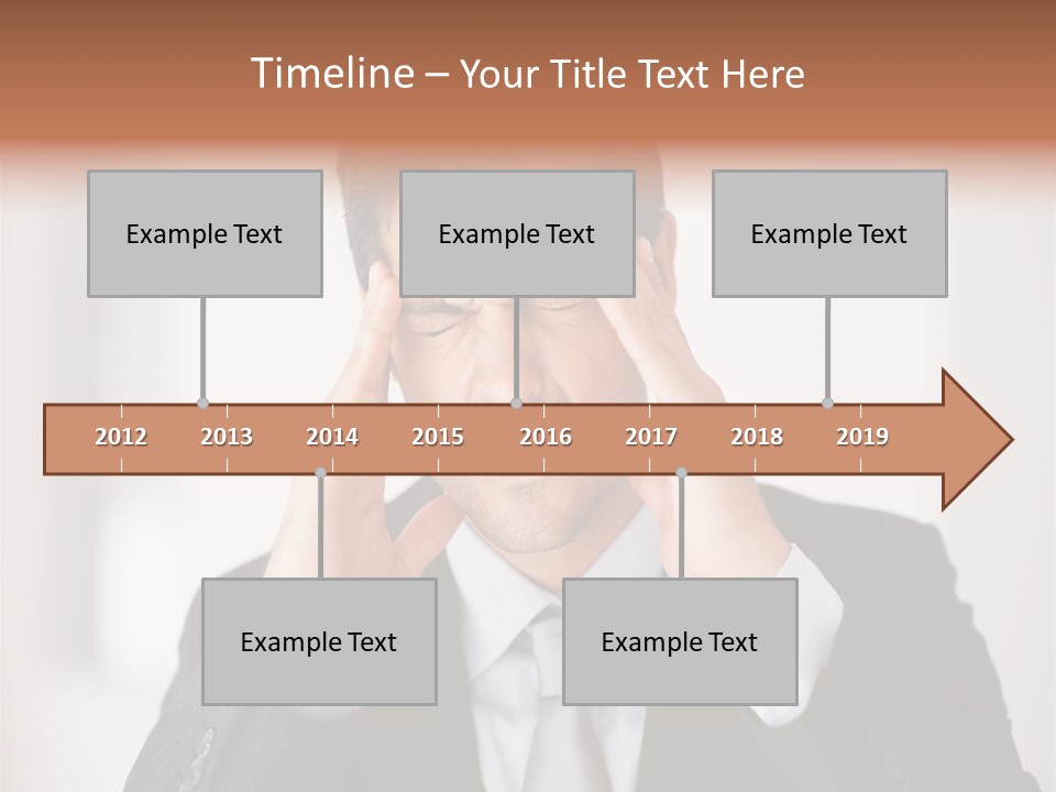 A Man In A Suit Holding His Hands To His Ears PowerPoint Template