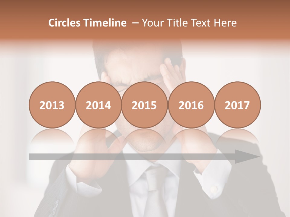 A Man In A Suit Holding His Hands To His Ears PowerPoint Template