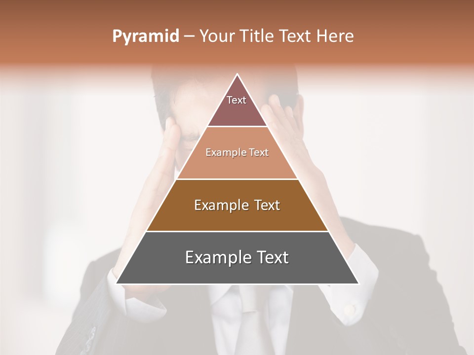 A Man In A Suit Holding His Hands To His Ears PowerPoint Template