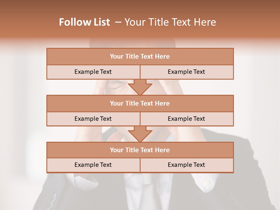 A Man In A Suit Holding His Hands To His Ears PowerPoint Template