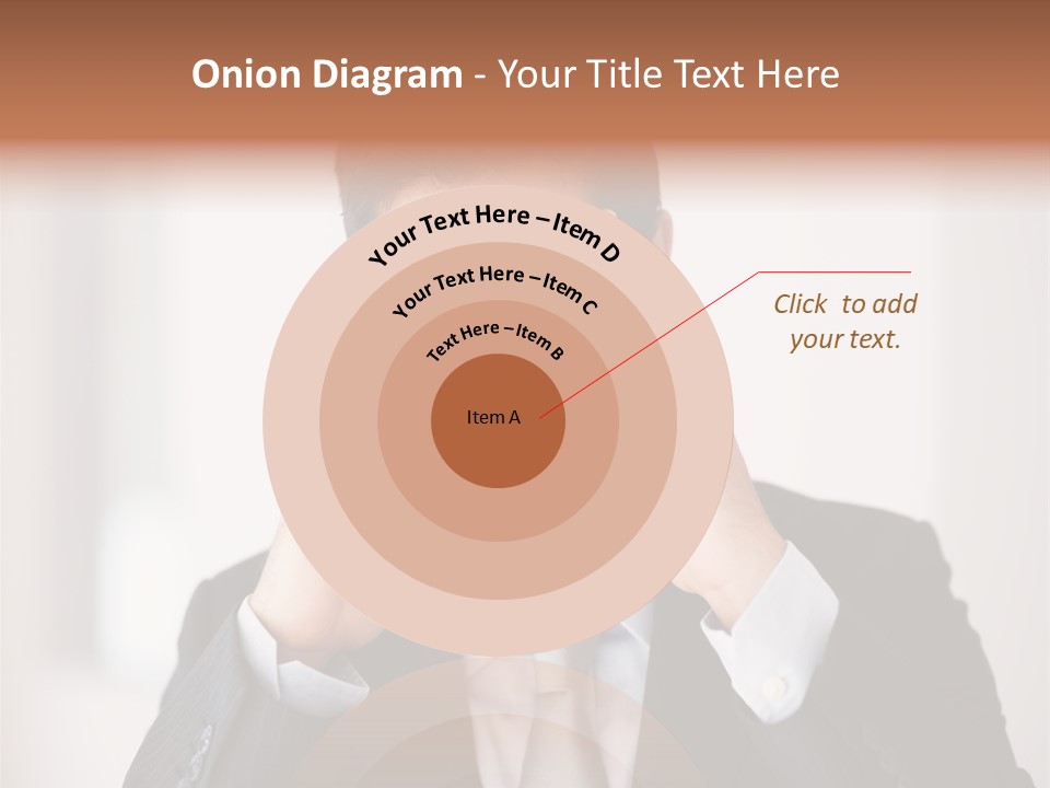 A Man In A Suit Holding His Hands To His Ears PowerPoint Template