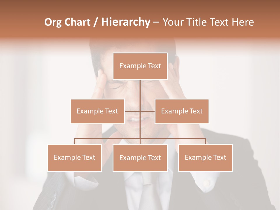 A Man In A Suit Holding His Hands To His Ears PowerPoint Template